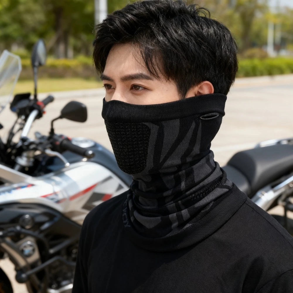 قناع ركوب الدراجات الشتوي نصف الوجه قناع يندبروف دراجة نارية على الجليد التزلج المشي لمسافات طويلة أقنعة الرياضة وشاح الرقبة الجراب قناع دراجة دافئة #5