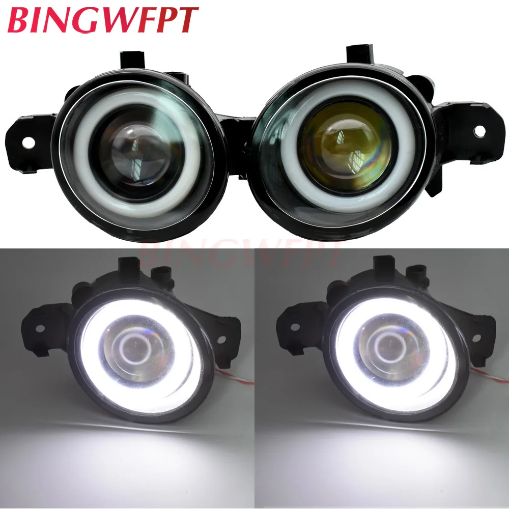 Fog Lights LED Fog Light For Nissan Sentra Qashqai J10 X-Trail T31 T30 Primera Teana Altima Maxima Almera 2001-2015 Angel eye