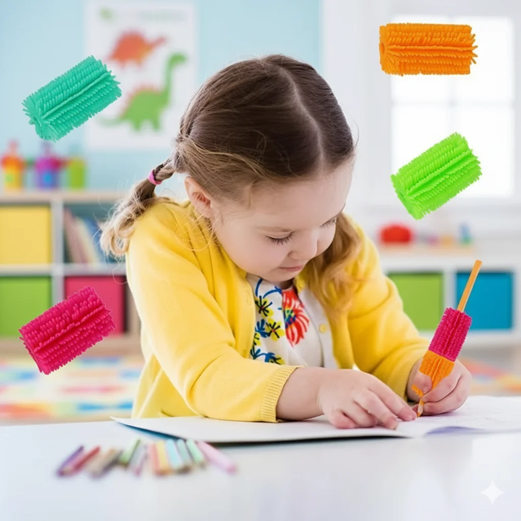 5 قطعة TPR القلم قبضة الكتابة المعونة الموقف تصحيح جهاز للأطفال الكتابة اليدوية ممارسة حامل القلم الرصاص ضغط لعبة الكتابة القابض