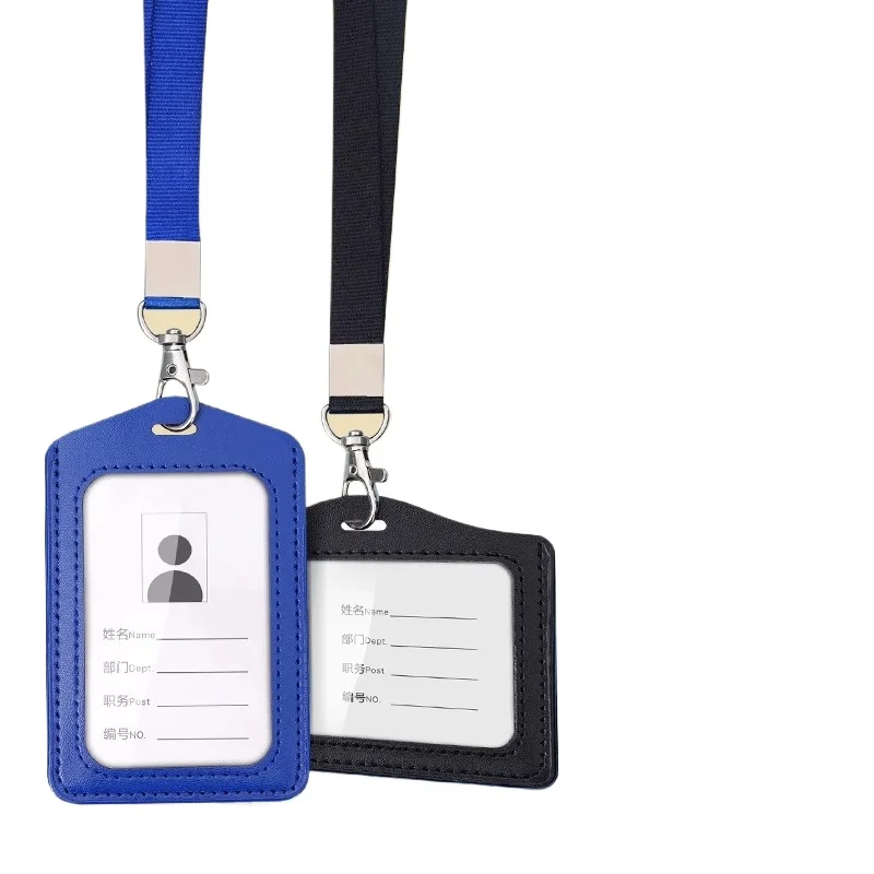 

Portable Neck Strap ID Card Holder Bank Bus Cards Cover Lanyard Badge Case Office Work Protective Shell for Exhibition