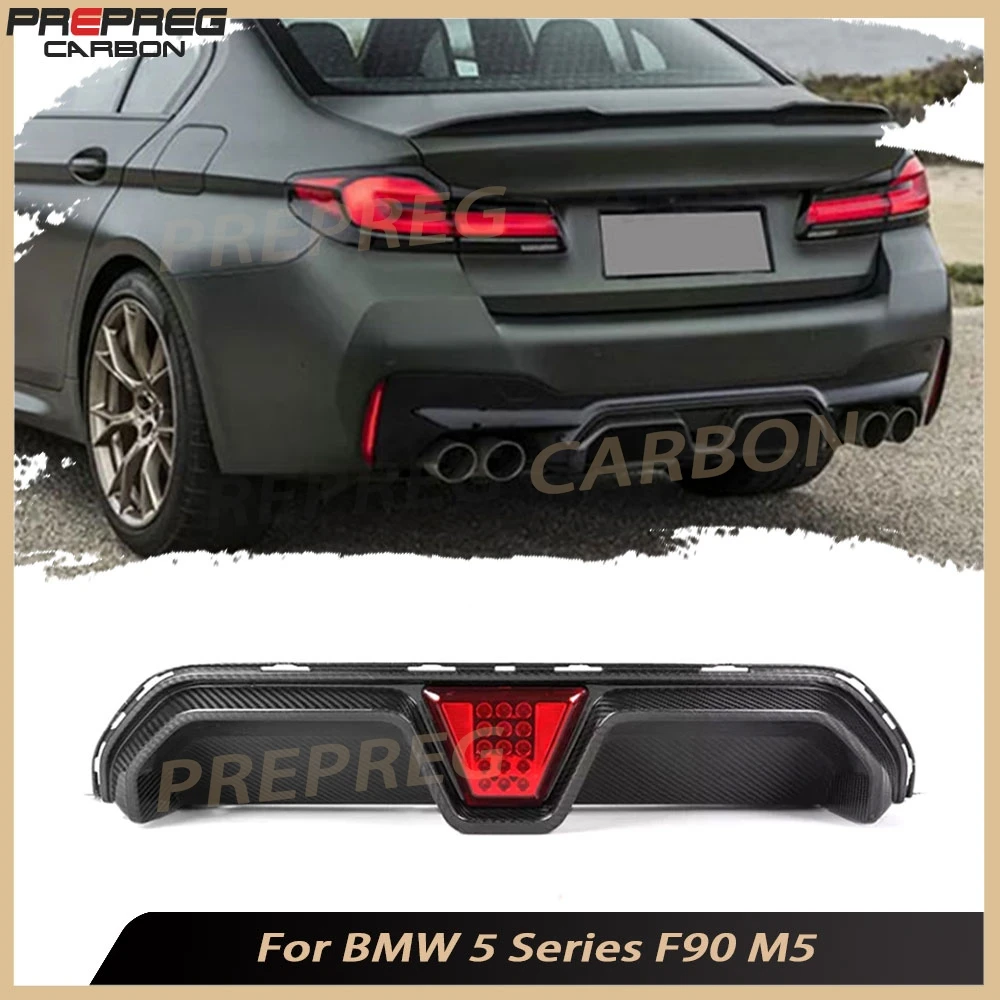 

Задний диффузор из углеродного волокна, бампер, спойлер для BMW 5 серии F90 M5 Competition 2020+, защита заднего бампера, комплекты кузова FRP