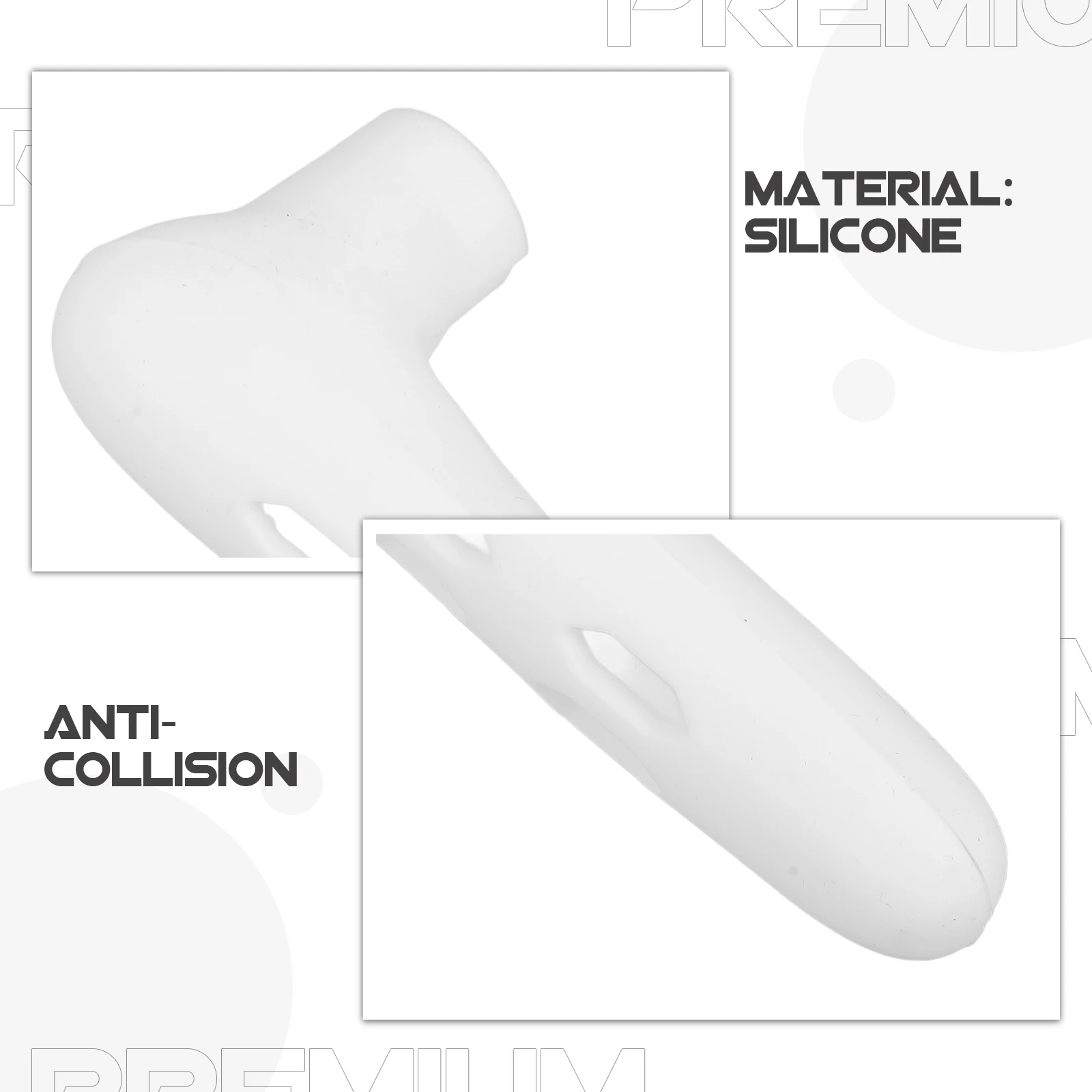 

Door Knob Sleeve Silicone White L Shape Protective Cover Door Handle Gloves Non-Slip Anti-Collision Waterproof Protector