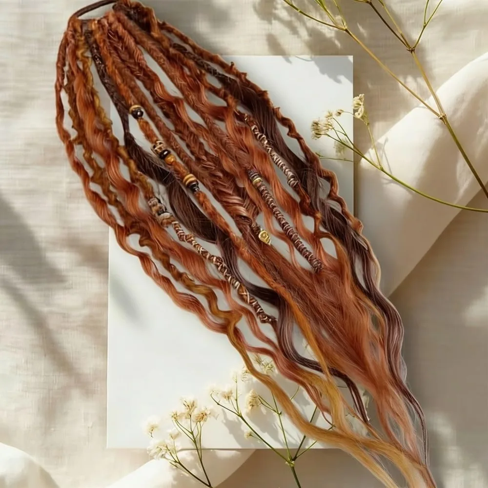 

Gifts Elastic Dread Ponytail DIY with Hair Tie Braided Ponytail Extension Boho Hair Accessories