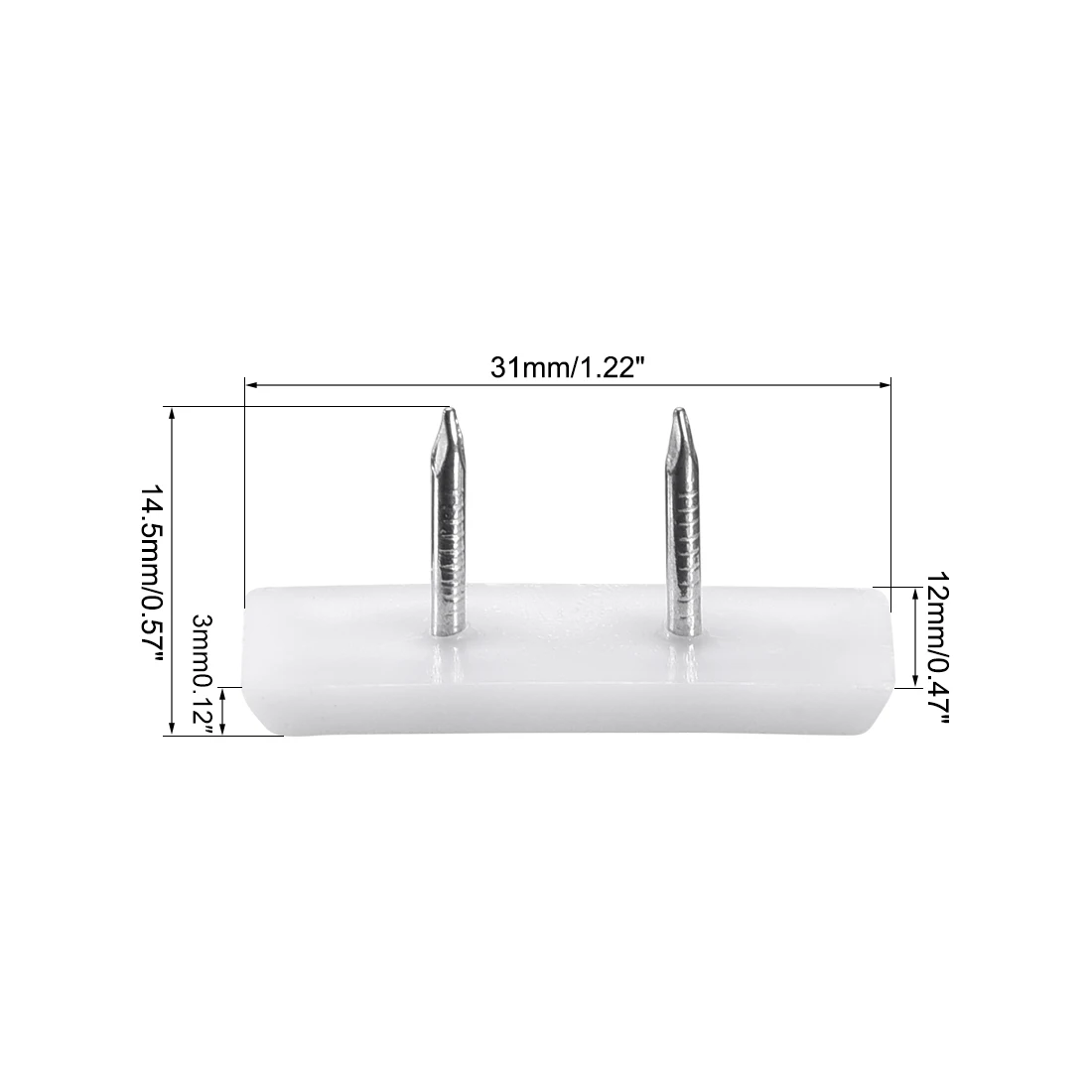 Uxcell 20/40/60/80pcs Furniture Feet Nail, Square Chair Table Leg Protector Pad 31mm x 12mm White Plastic