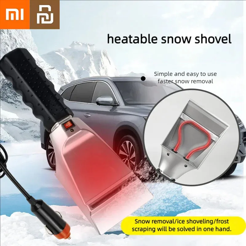 Xiaomi Youpin 12V Winter Electric Heater Car Ice Scraper Windshield Glass Snow Shovel Removal Defrost Cleaning Heat Snow Scraper