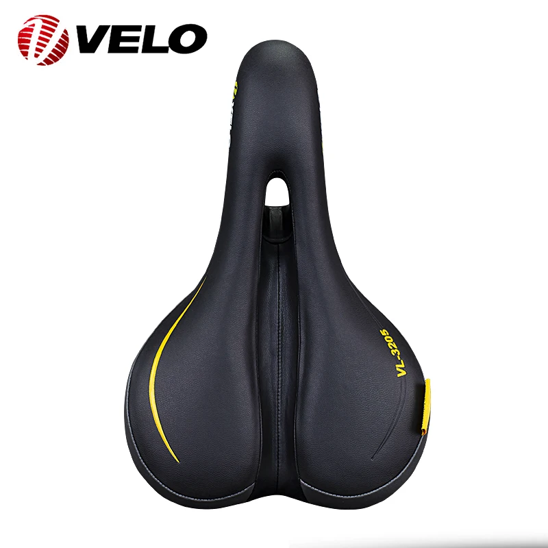 VELO VL-3205 Plush Series Bicycle Saddle For MTB Road Bike Saddle Comfort Soft Cushion Seat PU Leather Saddle Bicycle Parts