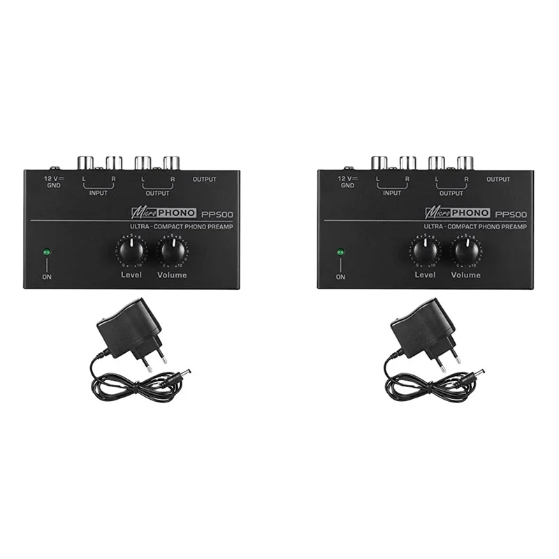 【مخزون محدود!】2X PP500 مضخم فونو بريمب فائق المدمج مع قابس الاتحاد الأوروبي للتحكم في مستوى الصوت