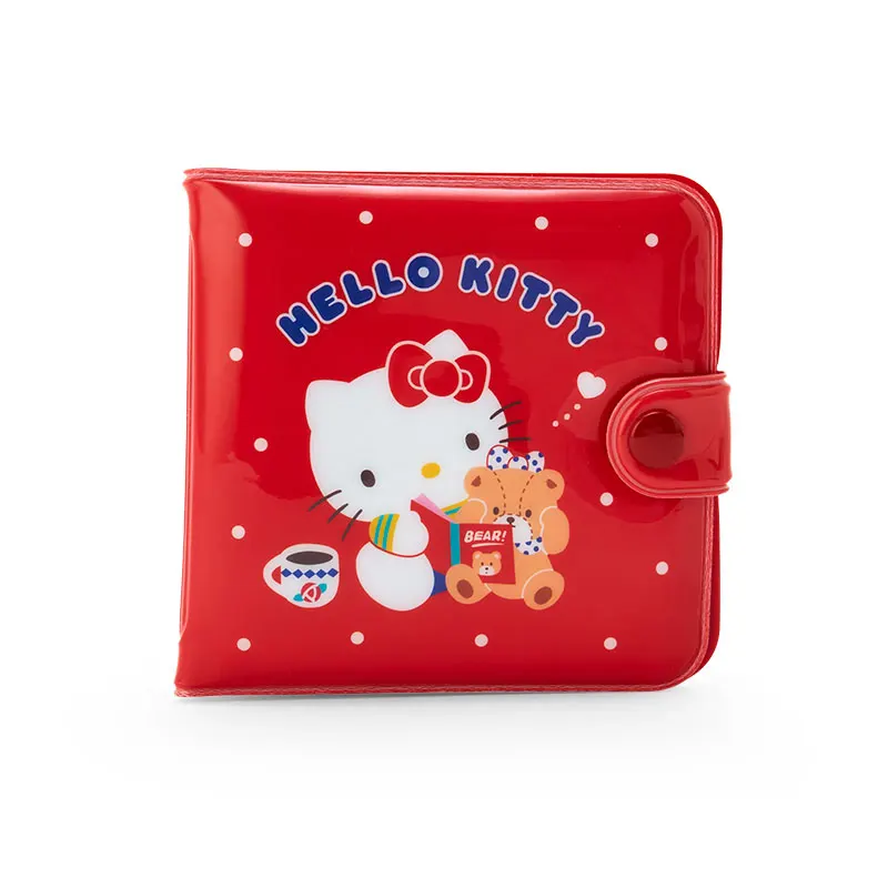 Dompet vinil Sanrio Hello Kitty, Cinnamon Dog, katak bermata besar, Melody, My Melody, warna pink, dompet koin Pacha Dog.
