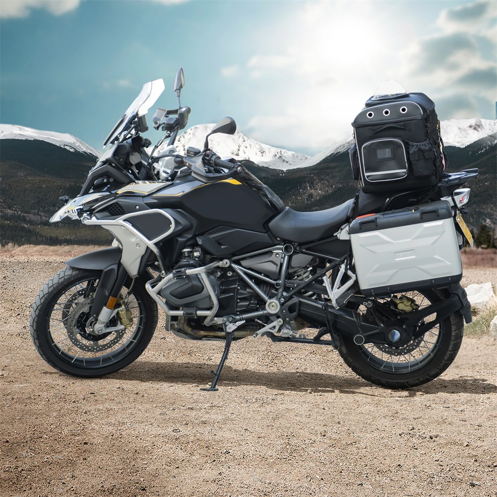 Motorrad-Haustiertaschen Hunde- und Katzen-Transporttasche für Street Glide Road King mit Beifahrersitz oder Gepäckträger Touring Trike Modelle – Detail 11