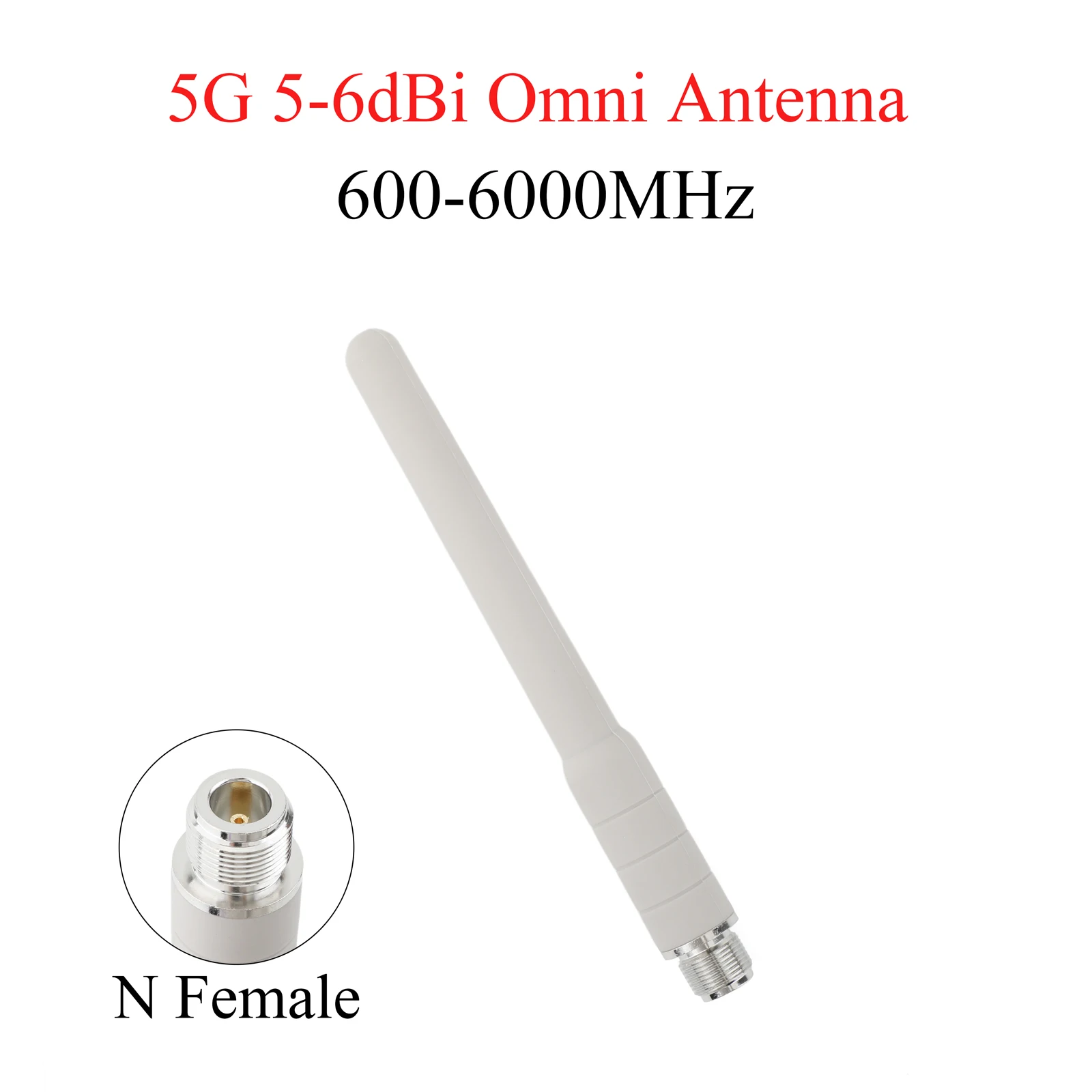 

5G Mini Omnidirectional Antenna 600-6000MHz Wide Frequency 5-6dBi N Female Connector for Routers & Modems