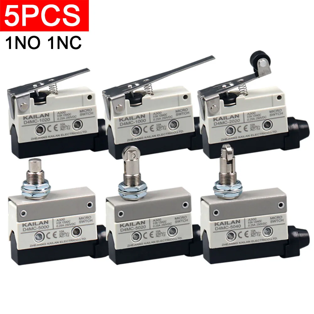 

5 шт. микропереключатель ограничения хода D4MC-1000 D4MC-1020 D4MC-2000 D4MC-2020 D4MC-3030 D4MC-5000 D4MC-5020 D4MC-5040
