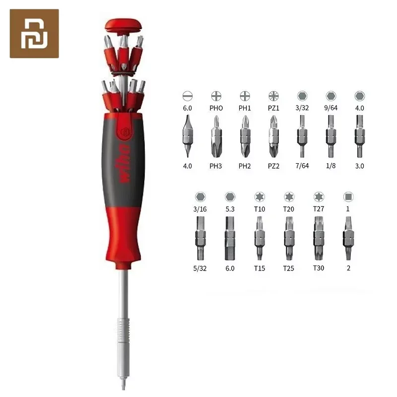 Xiaomi Wiha 26 in 1 Daily Use Screwdriver Kit Precision Magnetic Bits with Hidden Popup Magazine Screw Driver Magic Kits Box