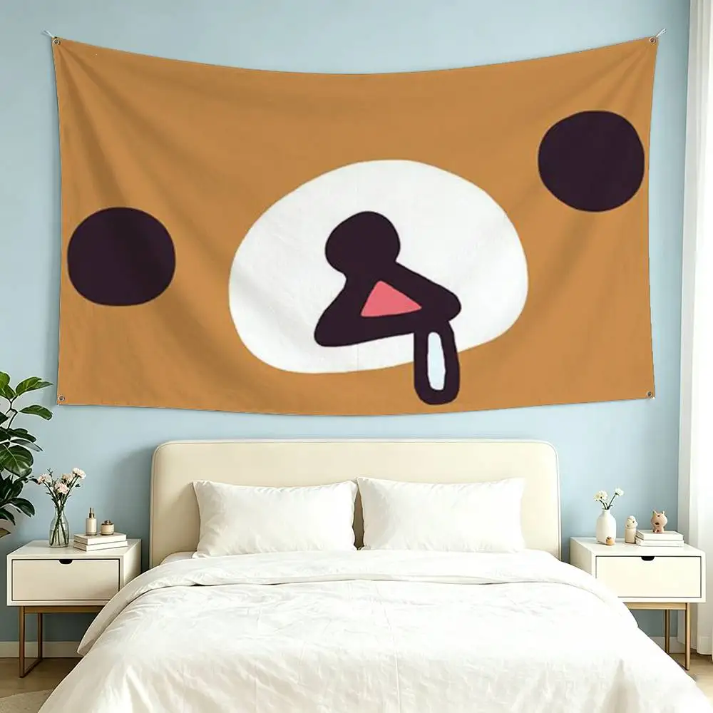 Cute R-Rilakkumas-S Bear  Flags Wall Hanging Tapestry Outdoor Garage Room Decorative flag Background Blanket