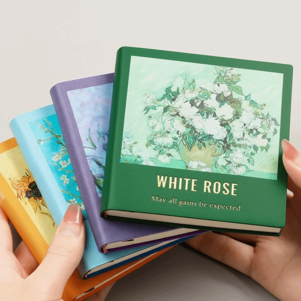96 Sheets Square Blank Notebook Thickened Inner Page 192 Pages Travel Painting Sketchbook Not Easy To Seep Color Watercolor Book