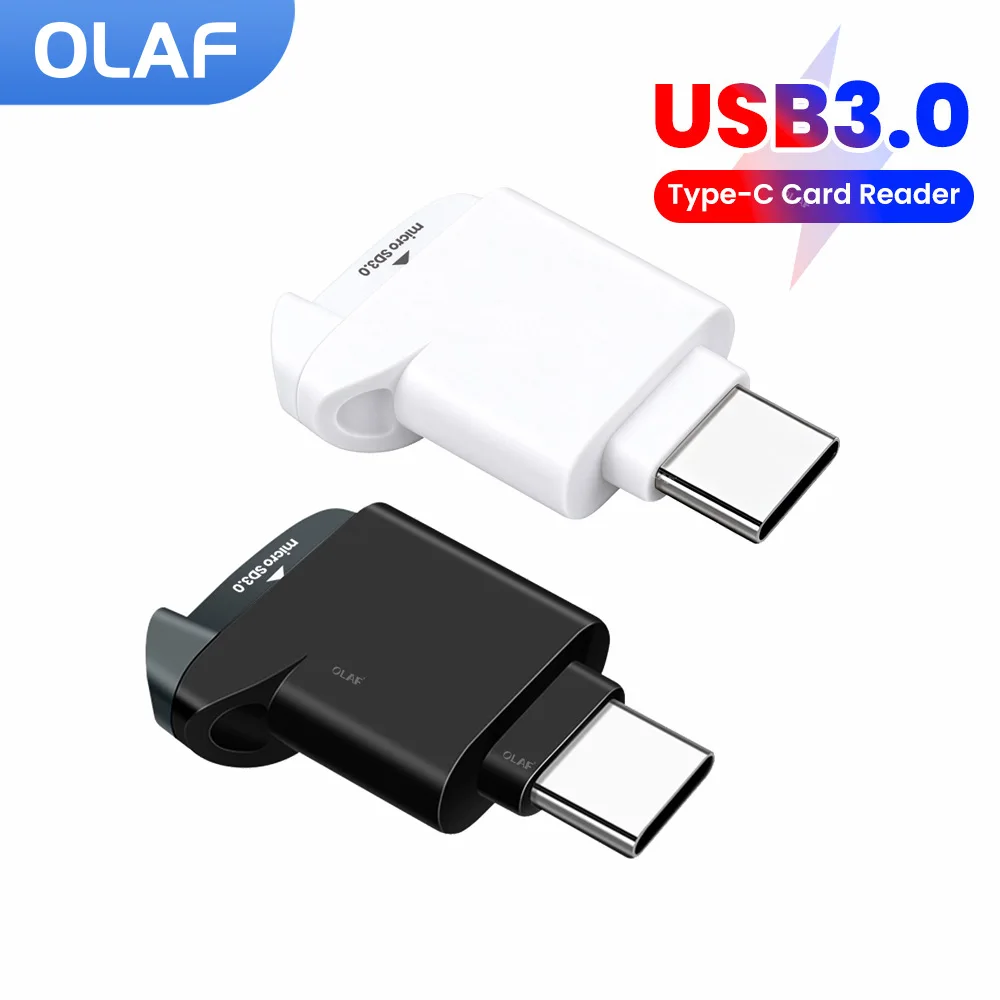 Type C 3.0/2.0 Mini TF Card Reader High Speed USB3.2 Data Transfer TF Memory Cardreader Adapter for PC Laptop Accessories