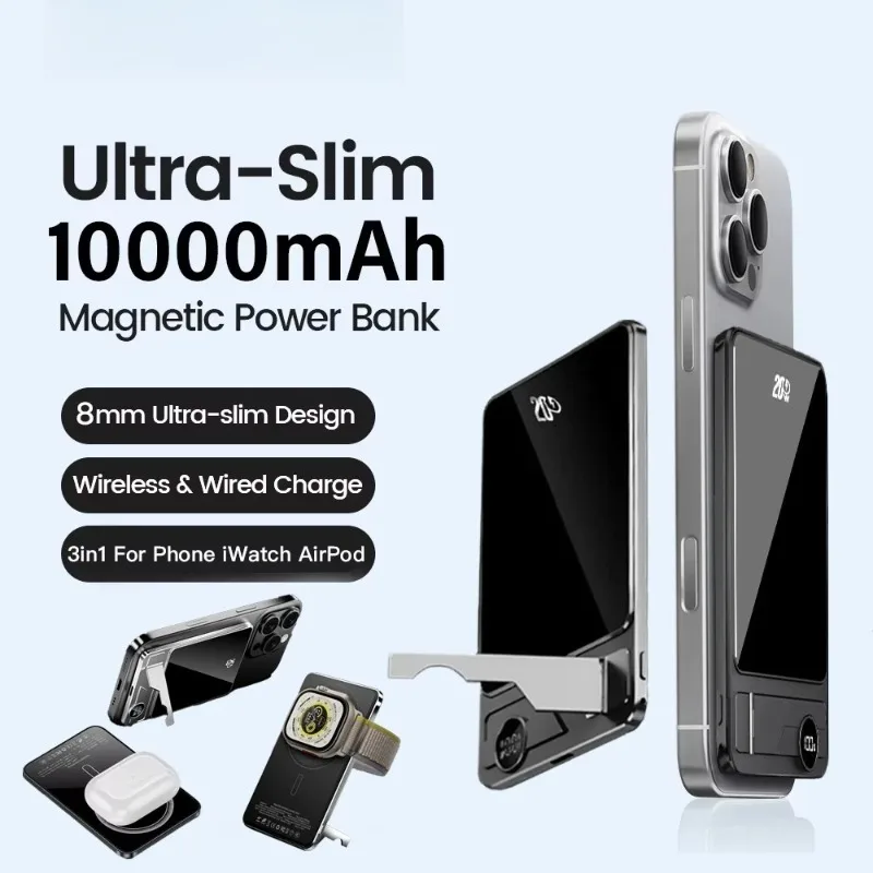 

Xiaomi 10000mAh Ultra Slim Power Bank for MagSafe,Magnetic Wireless 20W Fast Charging Portable Battery for IPhone Samsung IWatch