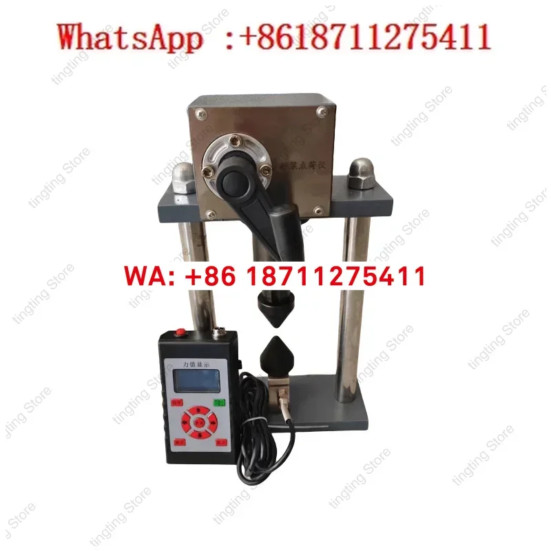 Mortar point load meter, strength tester, pressure selector, single shear and double shear instrument, flat top instrument