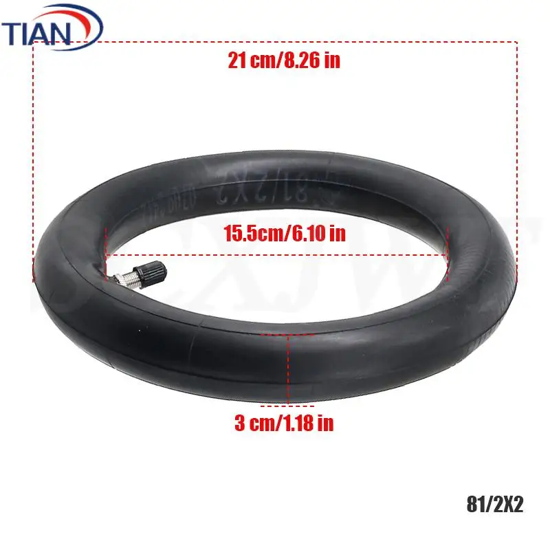 أنبوب داخلي ذو فم مستقيم جديد 8 1/2x2 عالي الجودة لدراجات التوازن ودراجات المنزلقة للأطفال #1