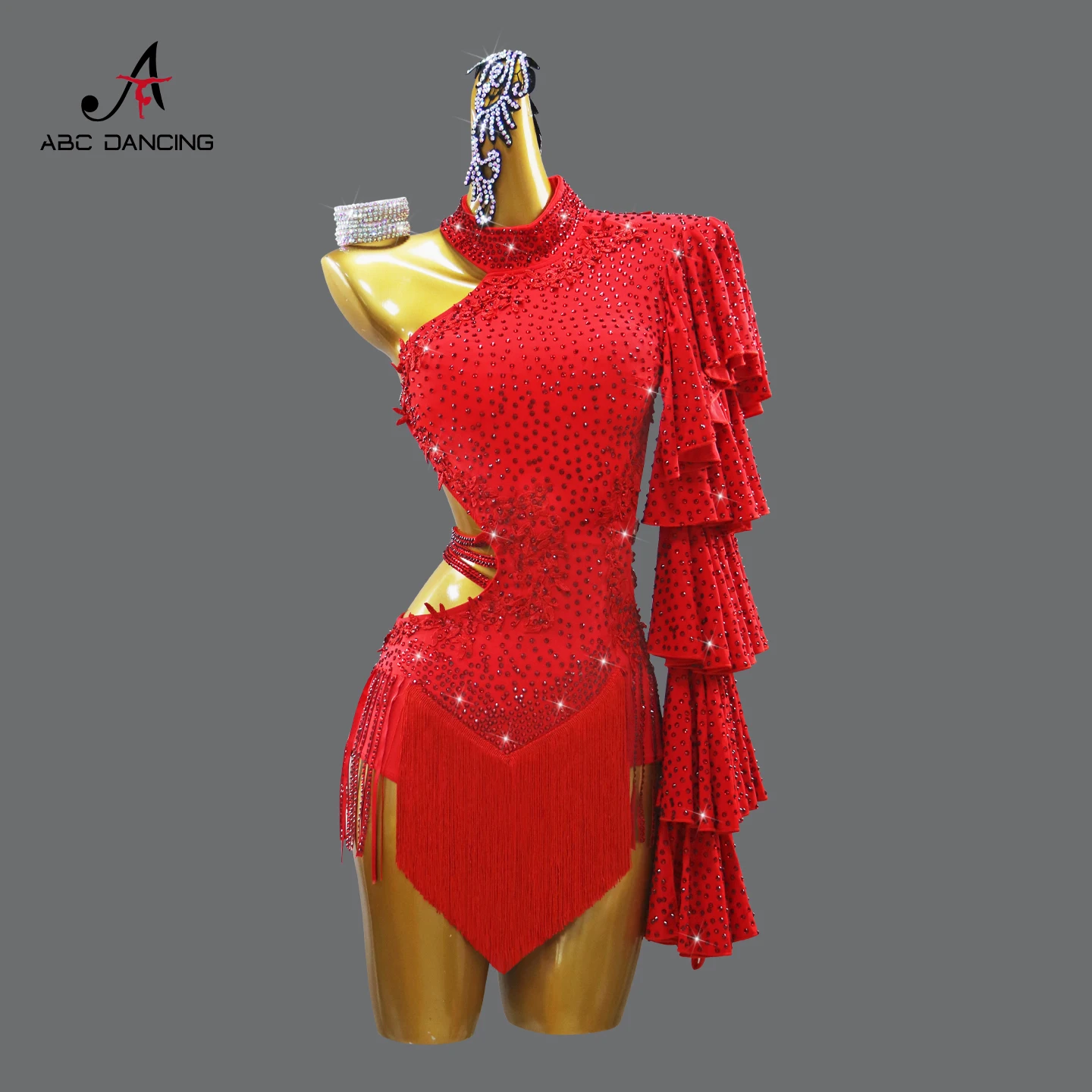 Latin Woman Dance Dress Adult Costume Girls Prom Stage Line Suit 2026 Young Outfit American Sport Party Evening Rhinestones Wear