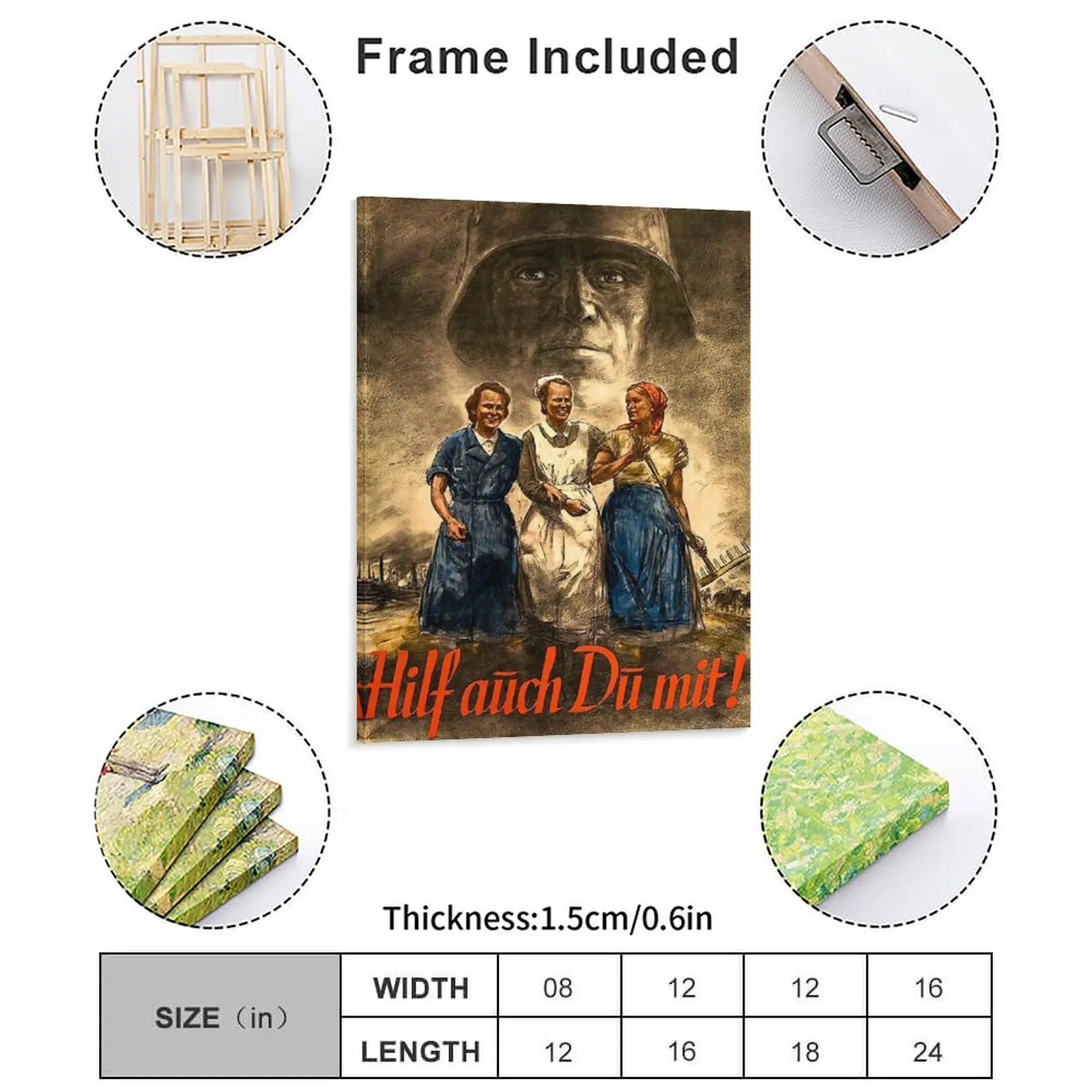 Support The Front Women Volunteering To Help Poster Canvas Painting Mural Painting Wall Customize Pub Framed Wall Painting