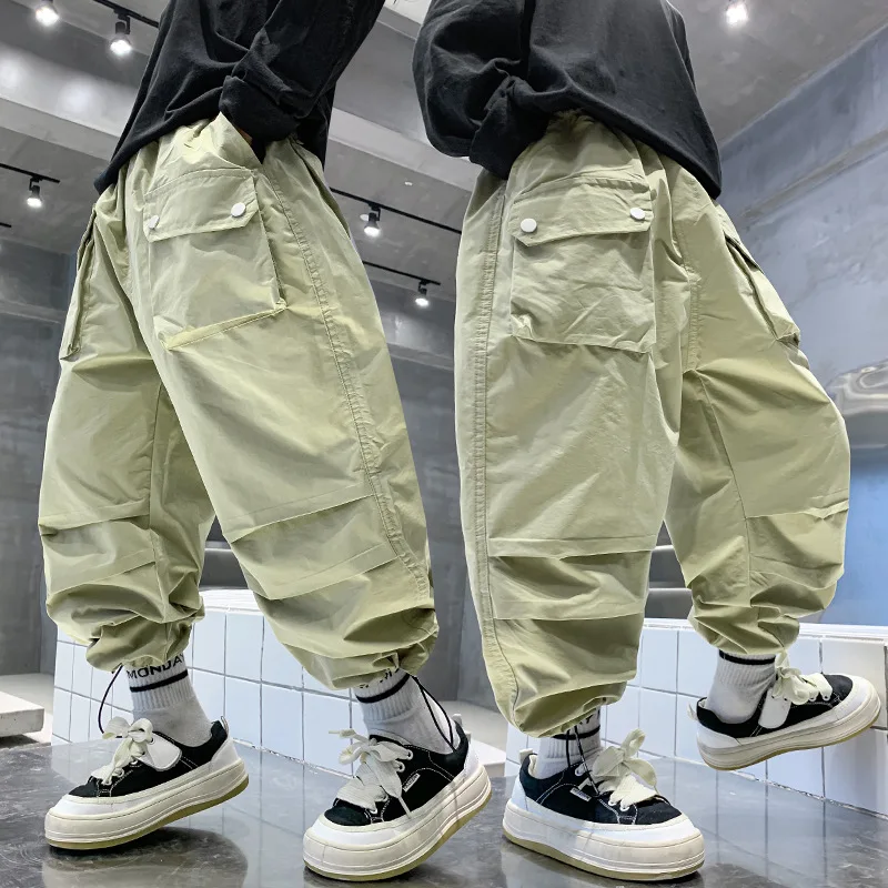 

New Boys Cargo Pants For Hight Quality Spring Autumn Children Trousers Casual Kids Streetwear Pant Teenage Clothes For 120-170cm