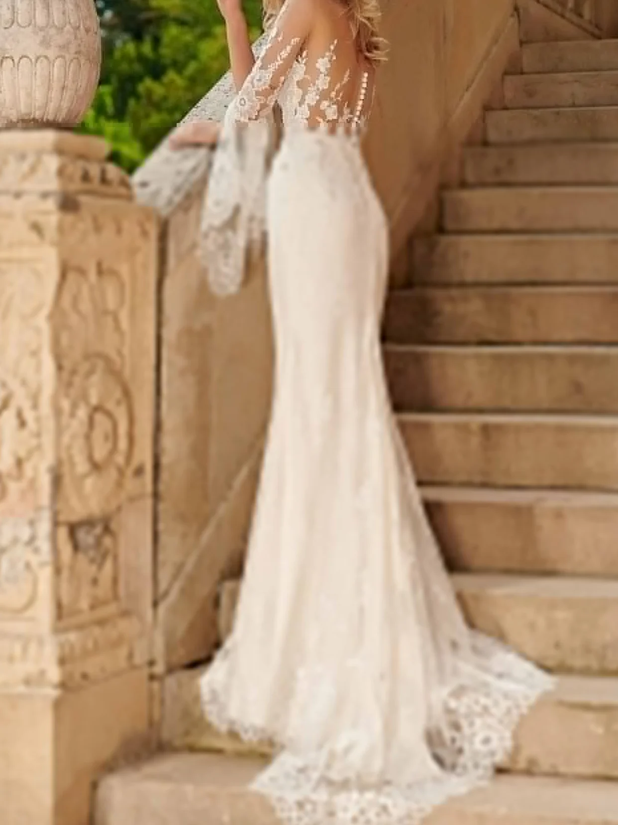 Vestidos de novia elegantes de sirena de manga larga de encaje con forma de corazón vestidos de novia personalizados