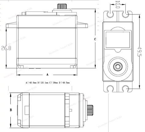 

Feetech FS5113R 6 В 13 кг стандартный размер 360 градусов непрерывное вращение пластиковый серводвигатель для радиоуправляемого автомобиля самолета