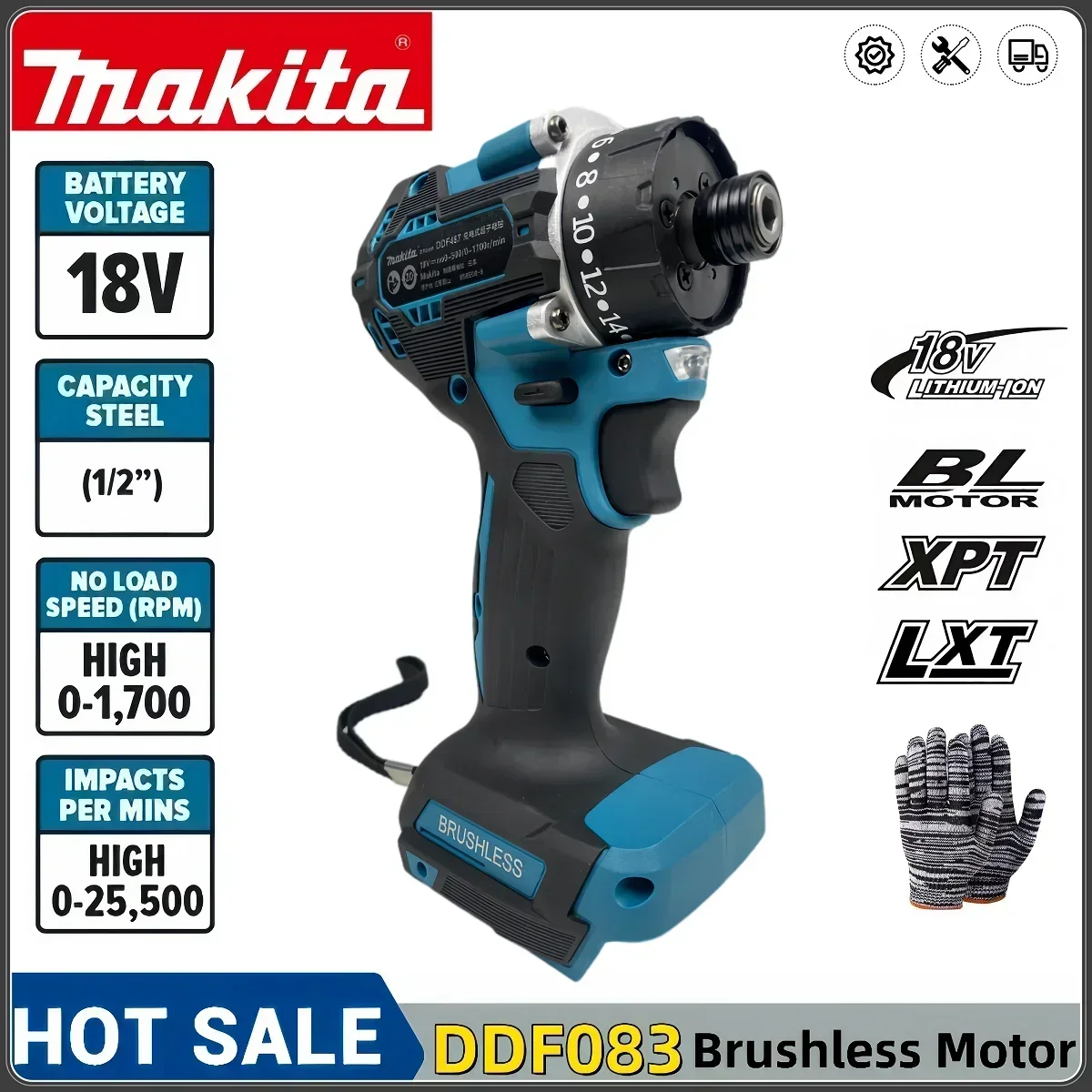 

Makita 18 В 20 + 1 бесщеточная электрическая отвертка с крутящим моментом, аккумуляторная дрель, перезаряжаемые мини-отвертки, инструменты для батареи Makita 18 В