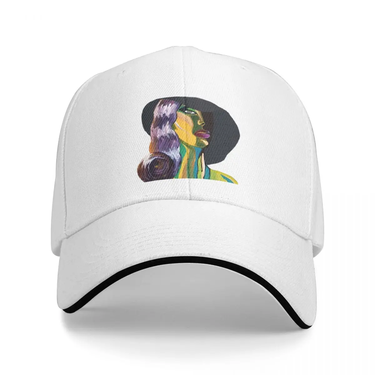 The Paranoia (Noir Woman in a Topless Hat) Cap Baseball Cap Sun cap trucker hats for men Women's