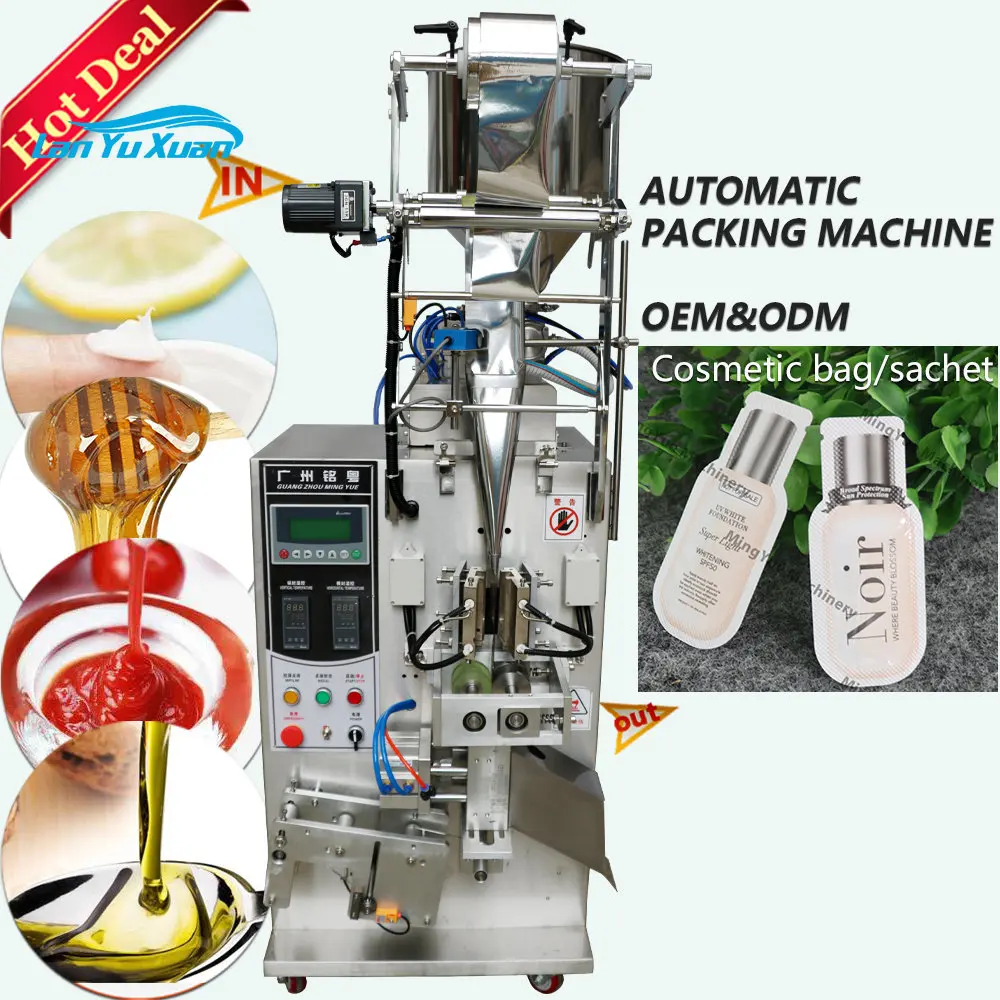 Automatic Vertical Small Bag Liquid Pouch Honey Stick Sachet Filling Packing Machine Milk Jam Soup Water Oil Packaging Machine