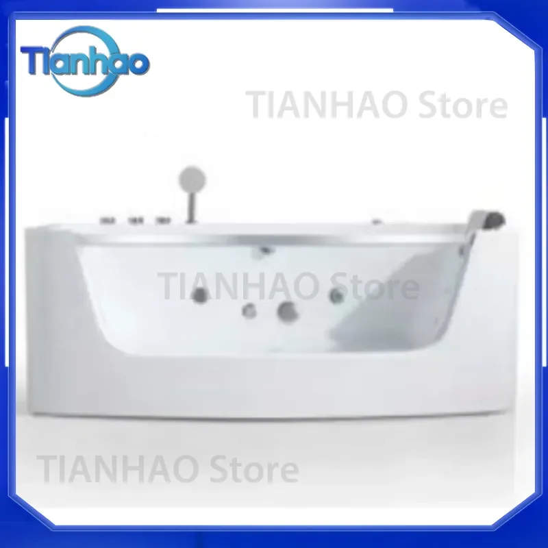 Bañera de Acrílico Moderna de Lujo para Uso en Interiores, Hidromasaje, Bañera de Fibra de Vidrio con Doble Hidromasaje, Jacuzzi Spa para el Hogar