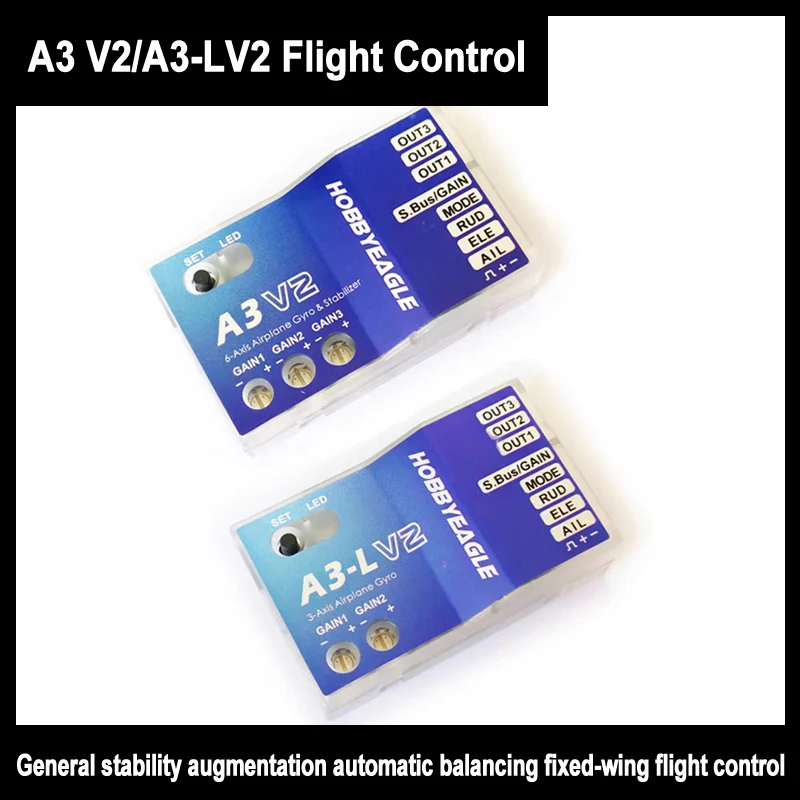 Rc Aircraft Fixed Wing Copter'S 3-Axis Gyroscope A3 V2/Lv2 Aircraft Flight Controller Stabilizer