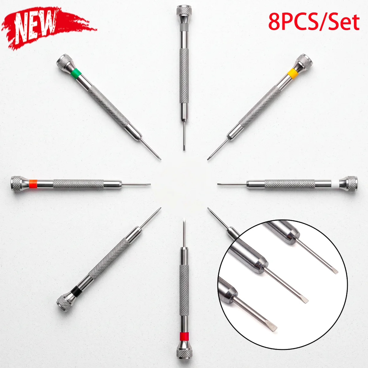 high quality 8-Piece Flat Smal - Watchmaker Screwdriver 评论和价格