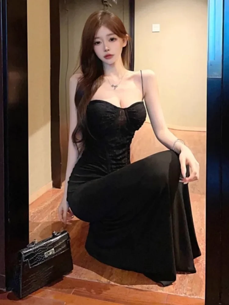 Topanoma Sexy Evening Dresses Women Sleeveless Bandage Lace Backless Cocktail Mermaid Dress Banquet Cocktail Birthday Party