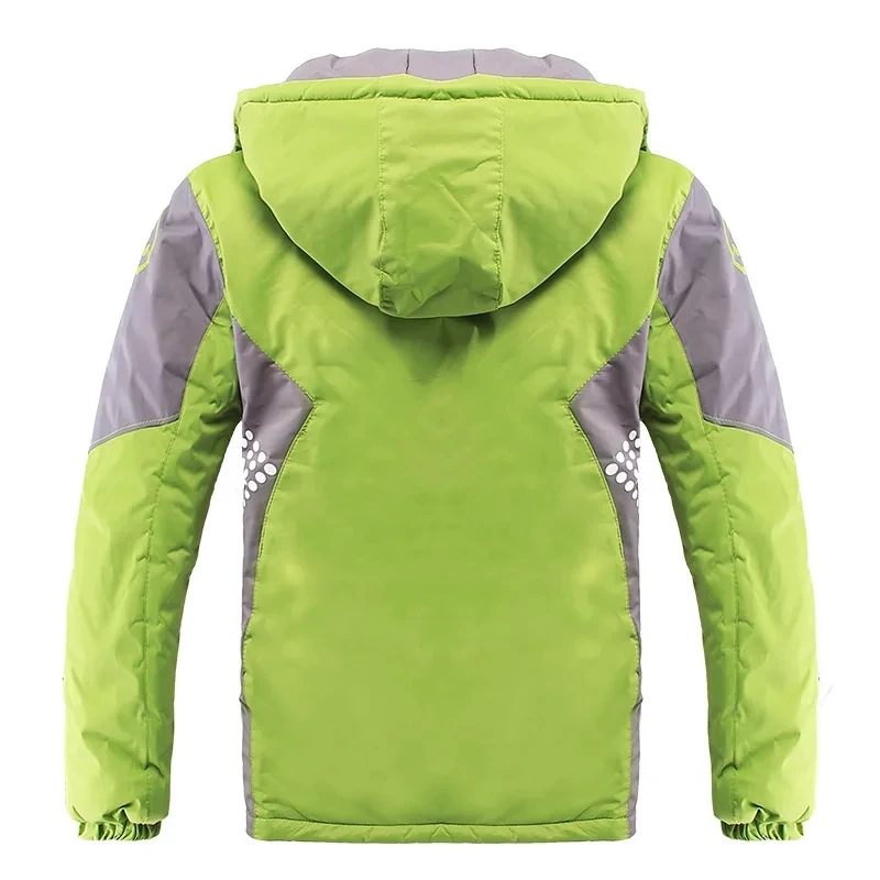 4 5 6 8 10 12 سنة الأولاد معطف الشتاء رشاقته الدفء مقاوم للماء الاطفال المطر سترة موضة الصوف الأطفال ملابس خارجية #4