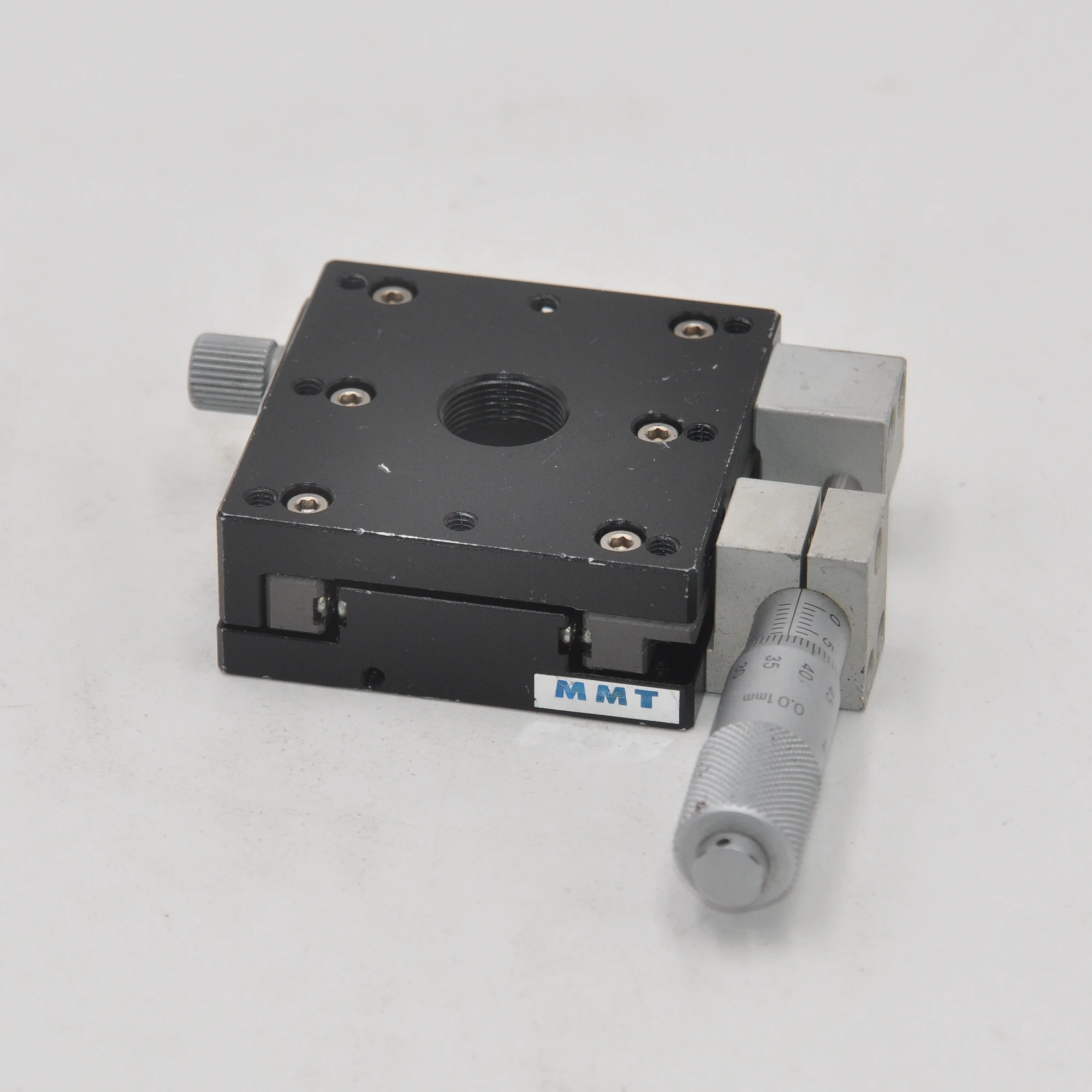 

MMT Manual Y Axis 60 * 60mm Optical Hollow 15mm Guide Rail One-dimensional Linear Displacement Fine-tuning Slide Aluminum