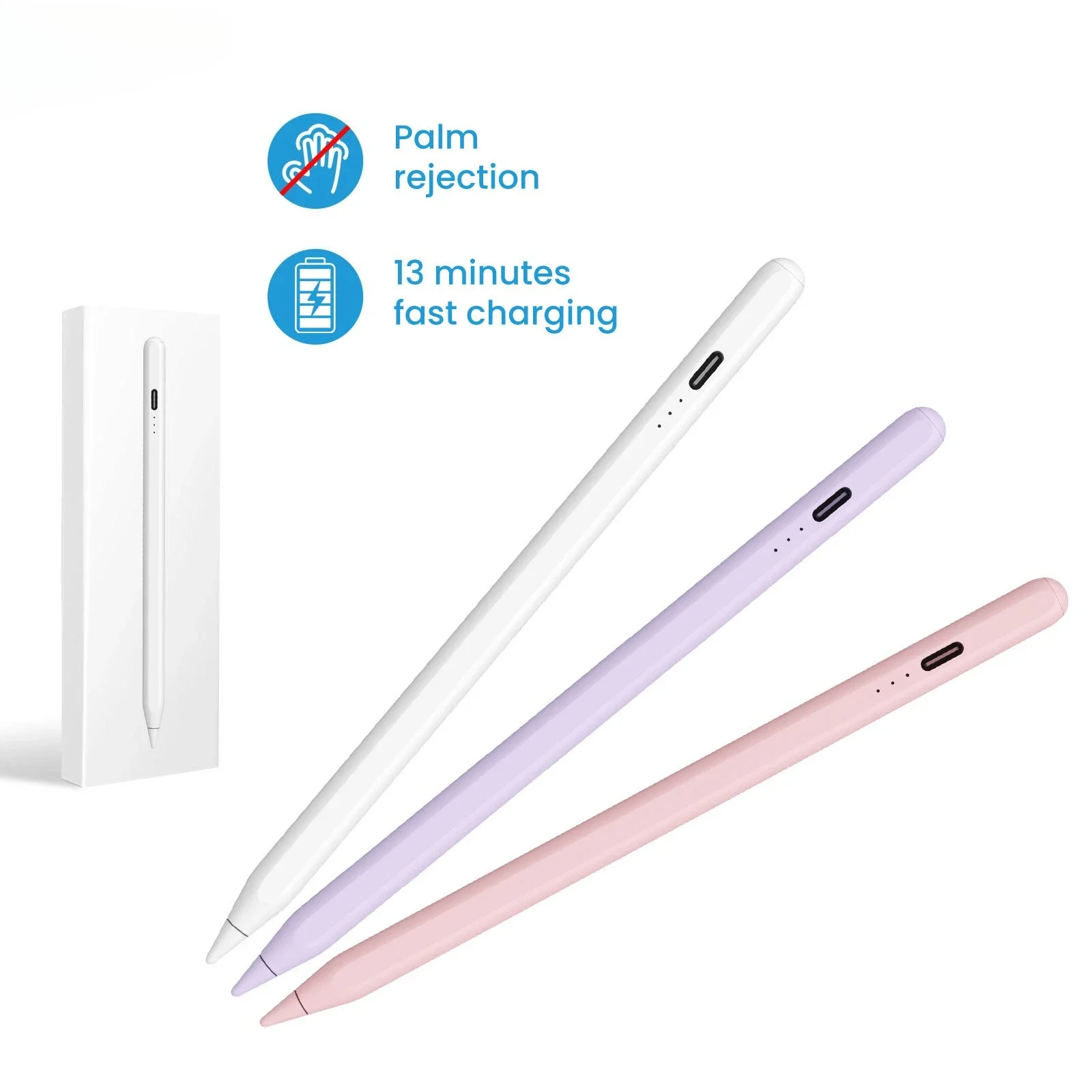 

For Apple Pencil For iPad A16 2025 Pro 12.9 Air 13 11 M3 M4 Stylus Pen 10th Generation 10.9 Air 5 Mini 6 7 8th 10.2 Touch Pens