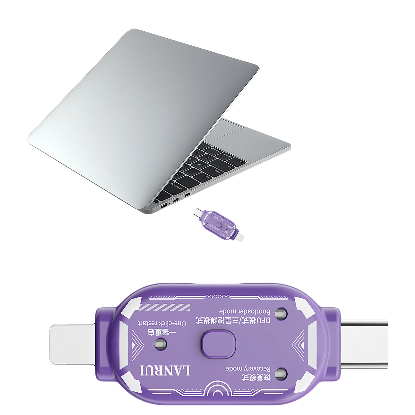 DFU Mode Tool 1-Click Recovery Box for for for for for iPhone for Auto Detect No Disassembly Dual Head Type-C Repair