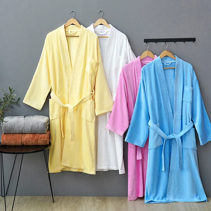 Thickened Cotton Bathrobe Durable Washable Five-star Hotel Bathwear Sleepwear Made From Factory Stock