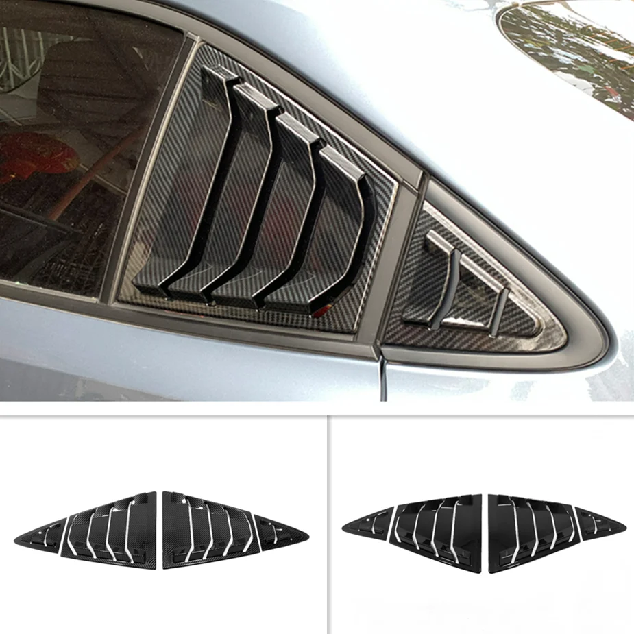 

For Toyota Corolla Sedan 2019 2020 Accessories Car Rear Side Window Louvers Decorate Cover Trim Sticker Car Styling ABS Black