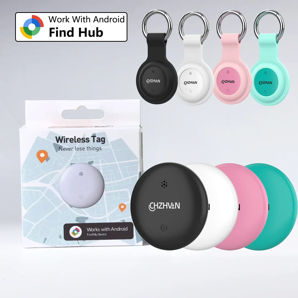 

Mini Tracker Tag for Android System Key Finder Bag Lost Tracker Smart Bluetooth airtag tracker work with Google Find Hub APP