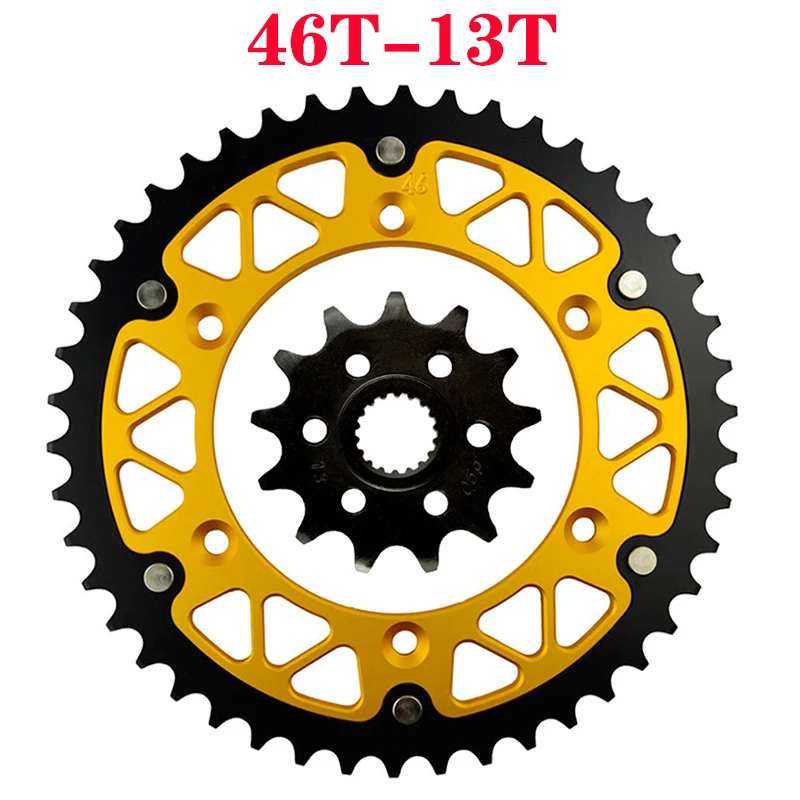 Motorcycle 45T~52T 13T Front & Rear Sprocket For SUZUKI RM125 RM-Z250 RMZ250 N P R S T K6 K7 K8 K9 L0 L1 K4 K5 K1 K2 K3 RMZ 250