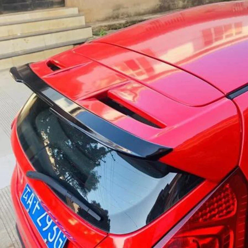 Tail Wing Fixed Wind Spoiler Rear Wing Modified Decoration Accessories Gloss Black For Ford Fiesta ST Line MK6 MK6.5 2008-2017