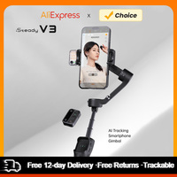 hohem iSteady V3 Extendable 3-Axis Smartphone Gimbal Stabilizer Phone Vlog Gimbal Gesture Control Built-in LED Fill Light Tripod