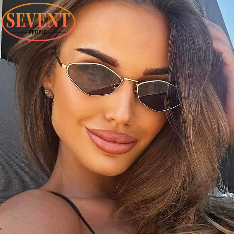 Small Frame Punk Polygon Sunglasses Women 2026 Luxury Brand  display picture 1