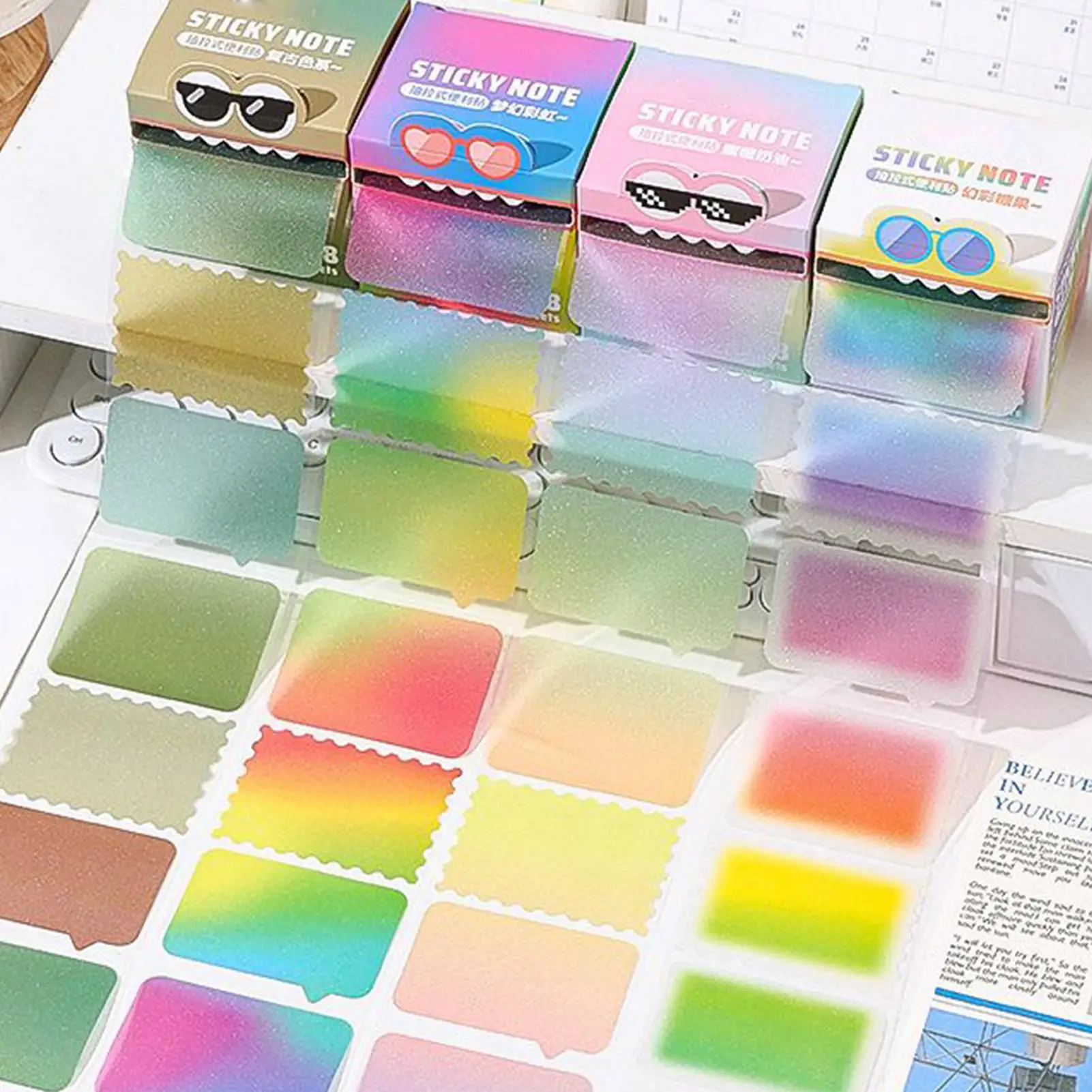 付箋学生粘着パッドカラフルな付箋メモノート学校教室計画研究大学オフィスホームアカデミック