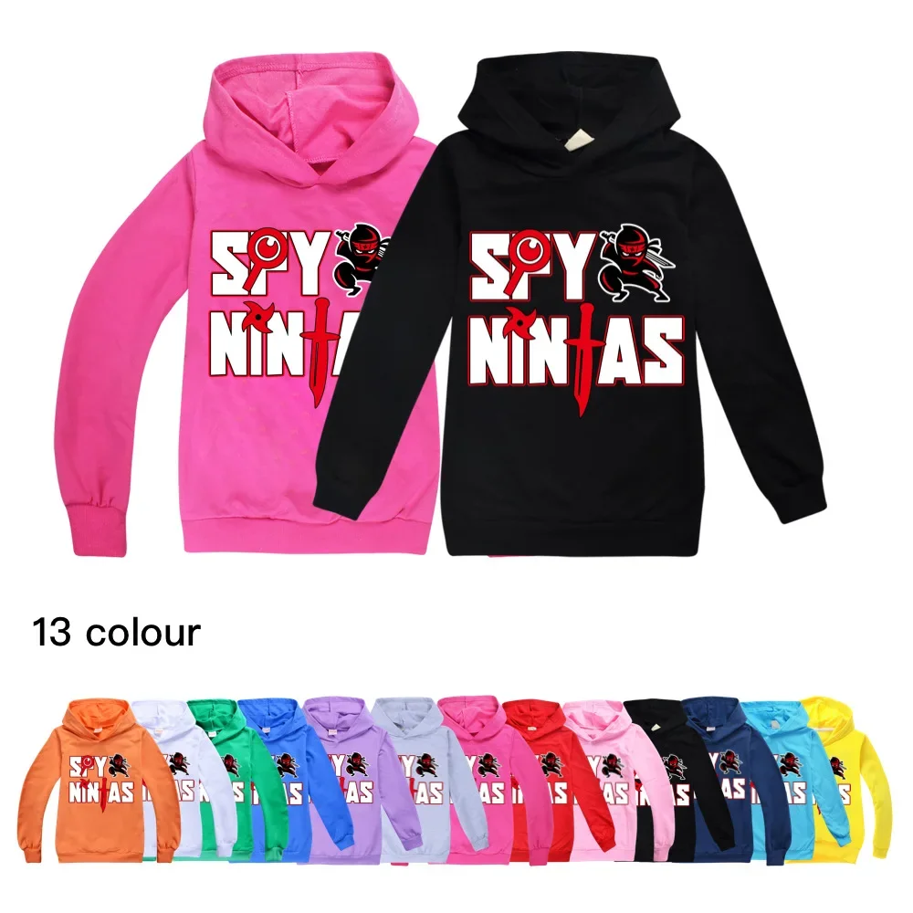 2024 New SPY NINJA Boys Hoodies Tees Cotton Boys Clothes Shirts for Teenage Girls Anime Cosplay T-Shirt Little Kids Hooded Tops