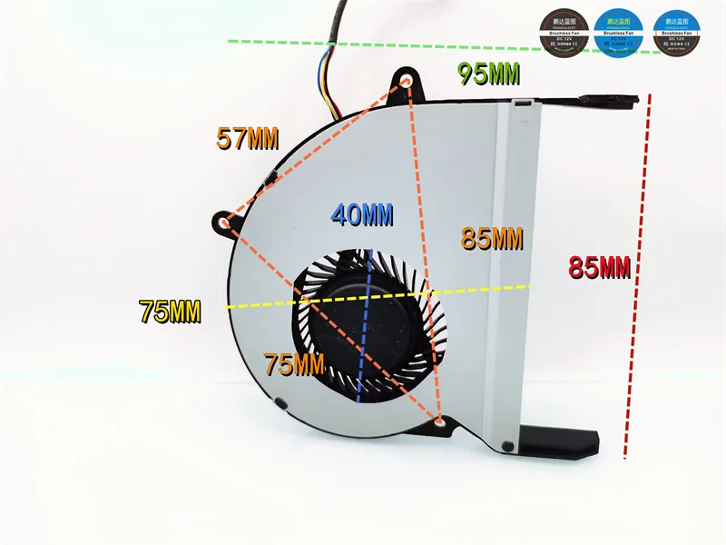 JIESAMMY copper core bearing 85 * 75 * 9mm turbine PWM temperature control 5V 8.5cm blower laptop fan