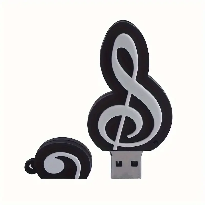 Бесплатный пользовательский цветной логотип, черная музыкальная нота, модель USB2.0, высокоскоростной Флэш-накопитель 2 ГБ, 4 ГБ, 8 ГБ, 16 ГБ, 32 ГБ, 64 ГБ, 128 ГБ