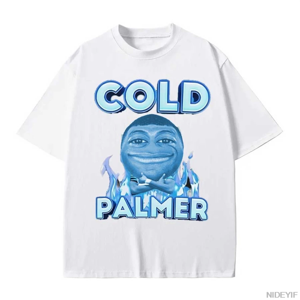 Kylian Mbappé Cold Palmer Funny Meme T-Shirt For Men Women Cotton Short Sleeve Football Soccer Round Neck Summer TopsTops P16